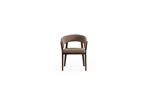 Modern Brown Dining Room Chair Luxury Upholstered Chairs Wooden Frame