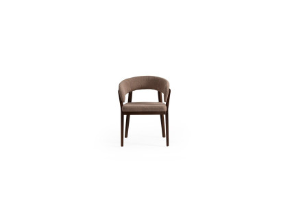 Modern Brown Dining Room Chair Luxury Upholstered Chairs Wooden Frame