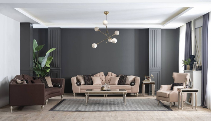 Living room sofa set 541 seater coffee table 2х side table new luxury