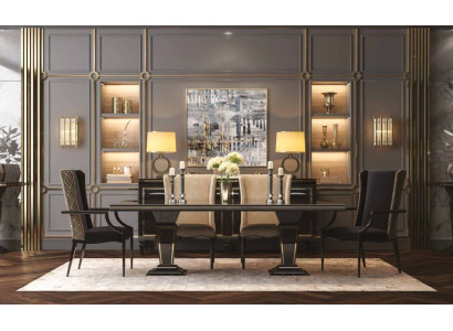 Dining room set 7 pieces. Dining table +6x Chairs Designer Wood Chair Suite Furniture new