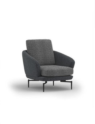 Gray Armchair Luxury Upholstered furniture Living room Design Textile Upholstered Armchair new