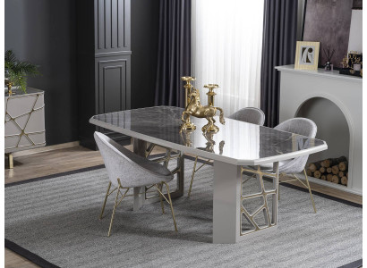 Dining room Modern Furniture Luxurious Dining table 4x Chairs Modern Suite