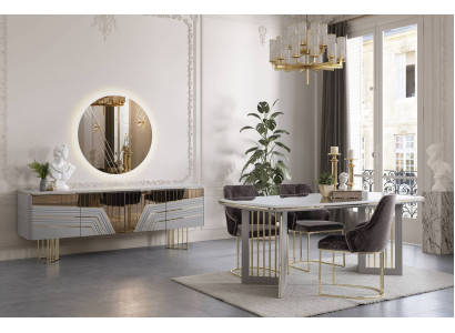 Dining set Modern Dining room Suite Dining table 4x Chairs Sideboard Set