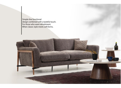 Four Seater Sofa 4 Seater Fabric Sofas Modern Design Living room Gray