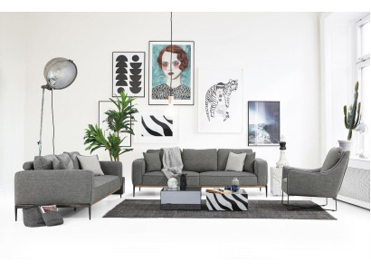 Sofa set 431 Seater Sofa Modern Fabric Set Gray Group Living room