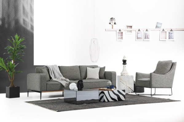 Sofa set 431 Seater Sofa Modern Fabric Set Gray Group Living room