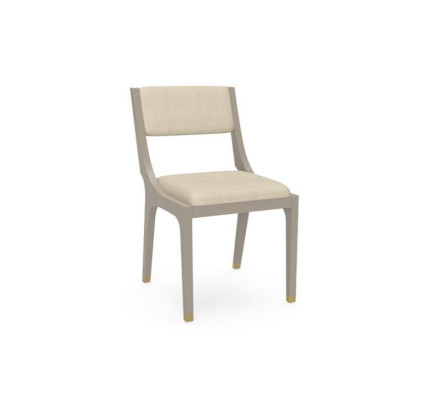 Designer Chair Dining room chair Textile Fabric White Real wood new