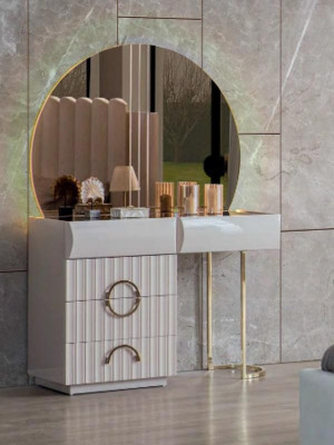 White Dressing table Luxury Bedroom Wood Stylish dressing tables