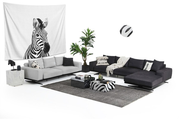 Sofa set Sofa 2 Seater Armchair Two-seater Gray Modern Fabric Set