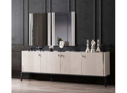 White Dining room Sideboard Designer 4-door Chest of drawers exclusive wooden furniture