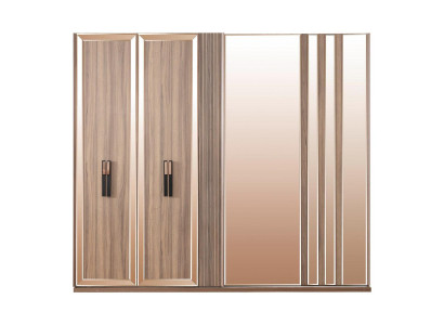 Clothes cupboards Modern Wardrobe Cabinets Gold Wood Bedroom