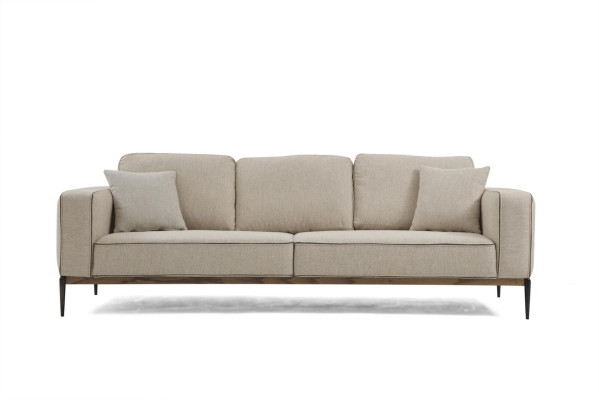 Sofa Four Seater 4 Seater Fabric Sofas Modern Design Living room Beige