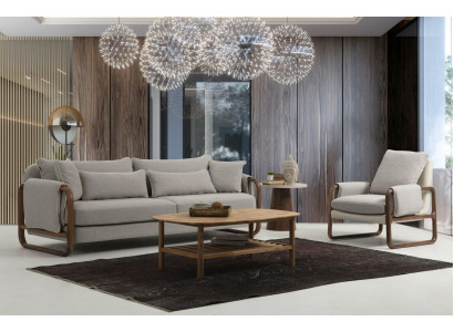 Sofa set 41 Seater Armchair Four Seater Modern Fabric Gray Set Design