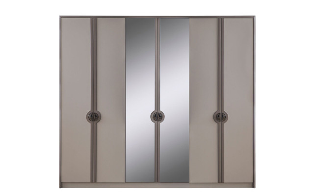 Wardrobe Wardrobe Wardrobe Modern Wooden Cabinet Gray