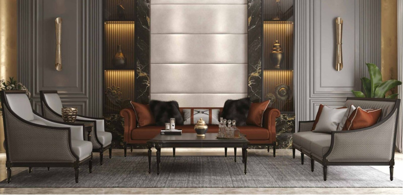 Sofa set 4+3+1+1 Seater Set Design Sofa Upholstery Couch Modern Luxury