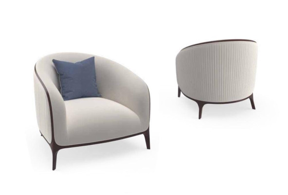 Armchair Design Couch 1 Seater Textile Lounge Upholstery Luxury Seat Relax
