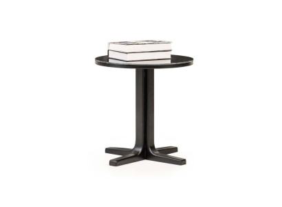 Modern Black Side table Designer Living room Wood round table