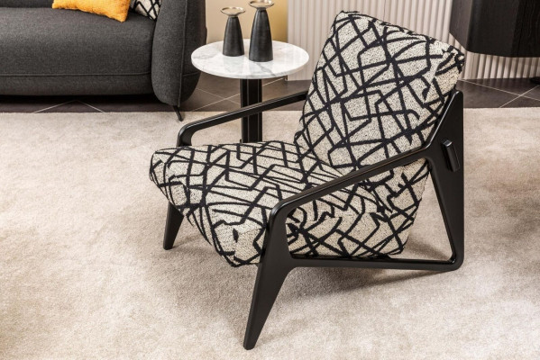 Modern Living Room Armchair Designer Single Seater Black Upholstery Furniture new