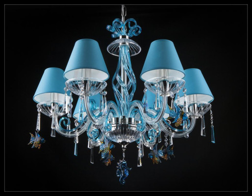 Bohemia Modern Chandelier Light Ceiling Lights Chandelier Crystal Blue Lamp