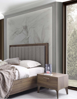 Complete e bedroom furniture Double bed Wood 6-piece Bedroom Brown