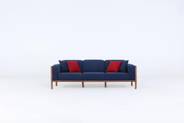 Sofa 3 Seater Three Seater Modern Fabric Blue Sofas Design Living room new