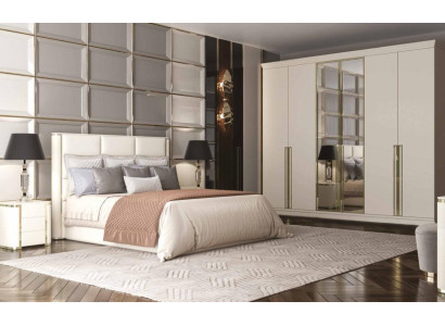 Bedroom Set Luxury Complete's Bed 2x Bedside table Wardrobe 4-piece new