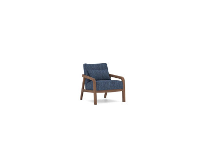 Modern Armchair Design Furnishings Living room Blue Fabric Couch Textile new