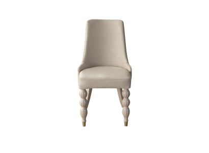 Modern Dining chairs Designer Kitchen chairs x6 Beige upholstered chairs