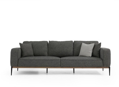Three Seater Sofa 3 Seater Fabric Modern Sofas Design Living room Gray