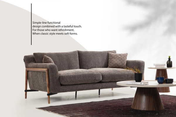 Sofas Sofa set 4 Seater Armchair Four Seater Fabric Living room Gray