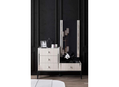 Stylish white dressing table 4-door cosmetic table exclusive furniture