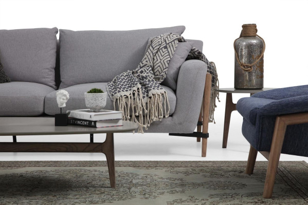 Sofa set 2 Seater Armchair Two-seater Fabric Sofas Modern Design Gray