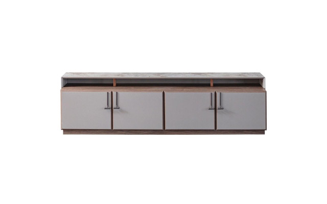 Sideboard TV stand TV cabinet Lowboard Gray Living room Wood Table Wardrobe