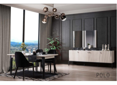 Modern Dining room Suite Luxury Black 4x Upholstery Chairs Dining table