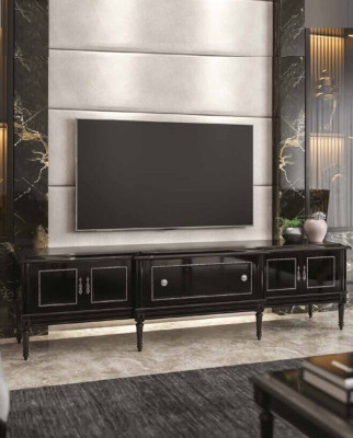 Luxury tv stand Stylish Wardrobe Chest of drawers Furniture Black TV cabinet stand