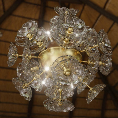 Ceiling pendant light Ceiling light Chandelier Elite Bohemia Flower Nine
