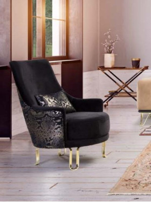 Sofa set Sofa 3+3+1 Seater Black Armchair Furniture Luxury Design new