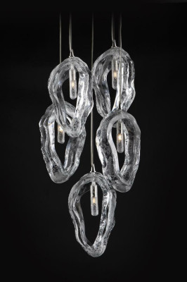 Crystal Chandelier Ceiling light Hanging Lamp Light Elite Bohemia Shells