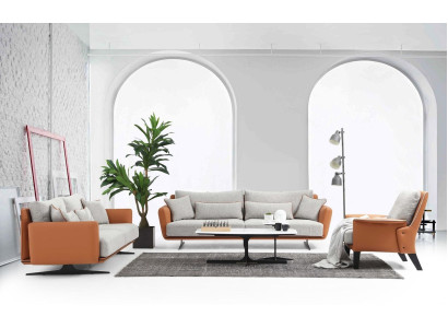 Complete e sofa set Sofa 321 Seater Fabric Orange