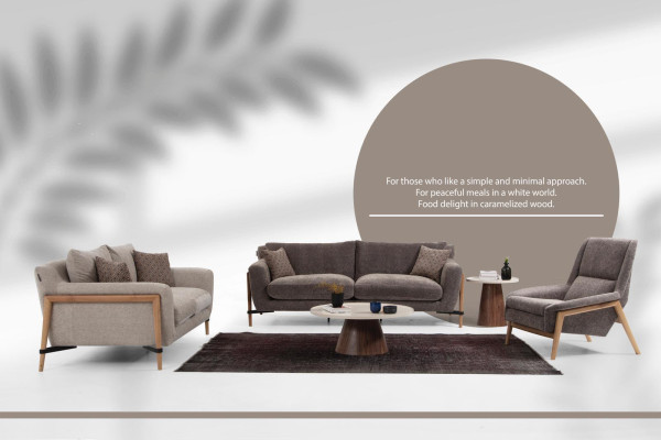 Sofa set 221 Seater Sofa Modern Fabric Set Blue Group Living room