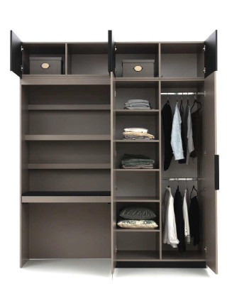 Wardrobe Gray Elegant Wood Bedroom Design Modern Furniture Luxury new