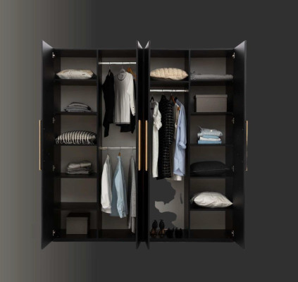 Wardrobe Gray Luxury Wood Bedroom Wardrobe Design Wardrobe