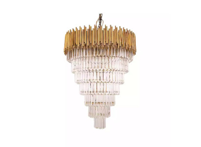 Chandelier Luster Ceiling Light Luxury Ceiling lamp Crystal Gold Cone