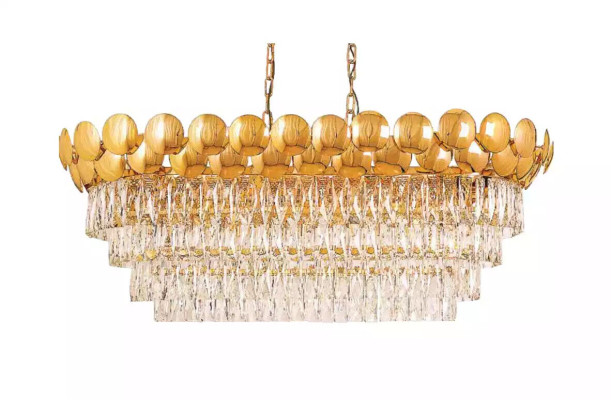 Chandelier ceiling light Gold Ceiling lamp Luster Crystal XXL Art