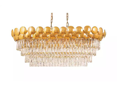 Chandelier ceiling light Gold Ceiling lamp Luster Crystal XXL Art