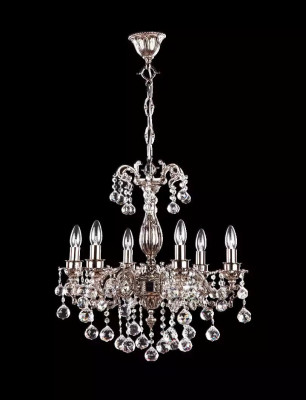 Lamp Chandelier Light fixture classic luxury Living room Chrome Crystal