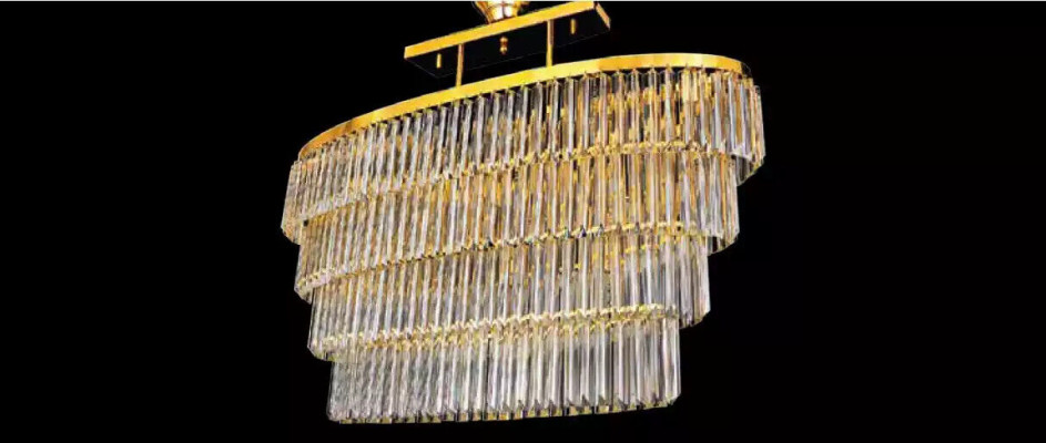 Chandelier ceiling pendant luxury crystal gold living room chandelier