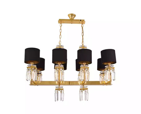 Ceiling light Chandelier Gold Ceiling lamp Luster Crystal Black