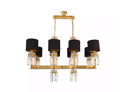 Ceiling light Chandelier Gold Ceiling lamp Luster Crystal Black