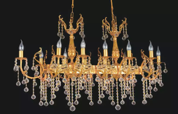 Ceiling chandelier Luxury Chandelier Ceiling lamp Luster Gold Crystal Lamp
